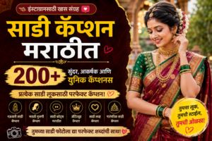200+ Saree Caption for Instagram in Marathi | मराठी साडी कॅप्शन 2026