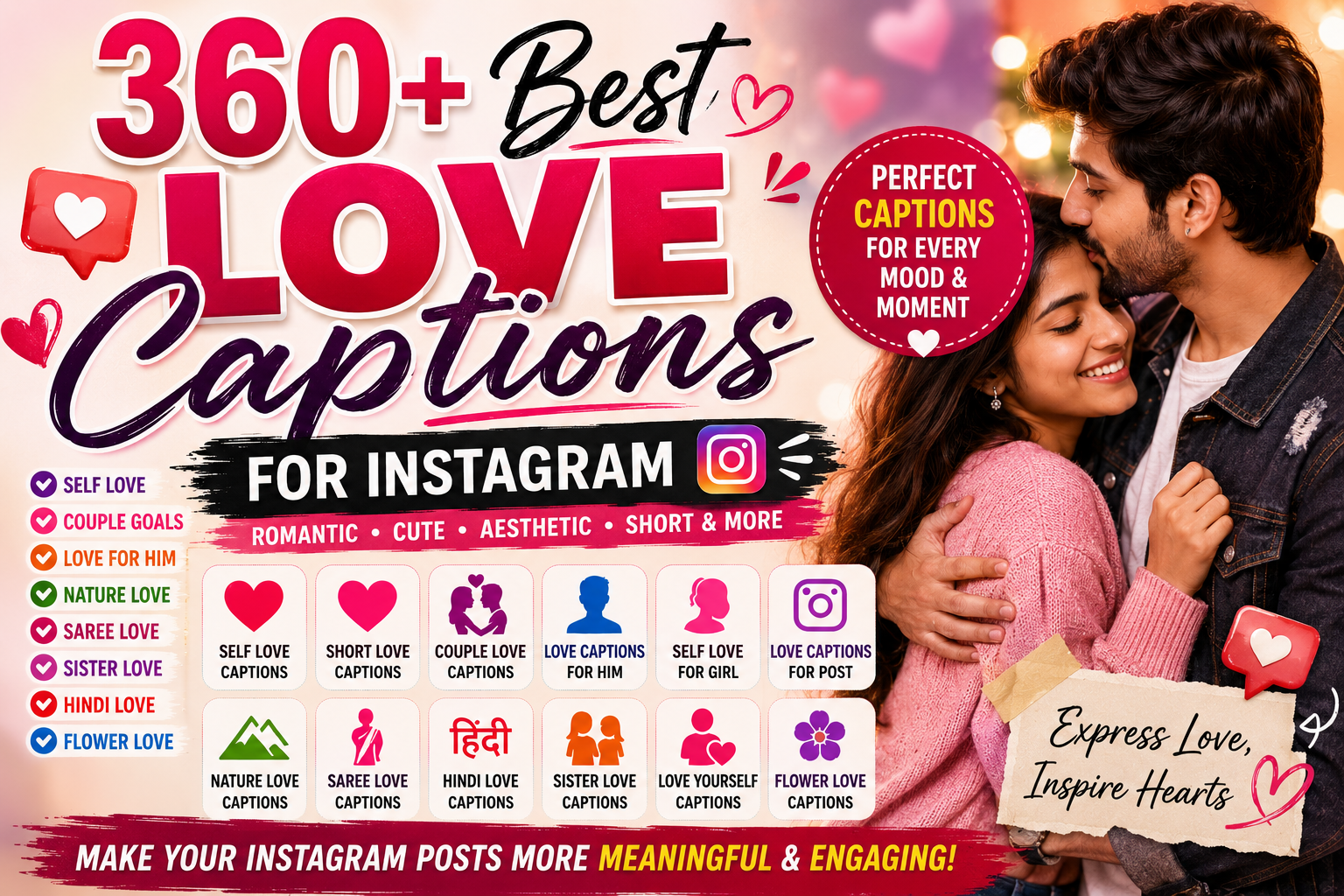 360+ Best Love Captions for Instagram