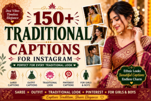 150+ Traditional Captions For Instagram | Best Traditional Outfit & Look Captions For Girls